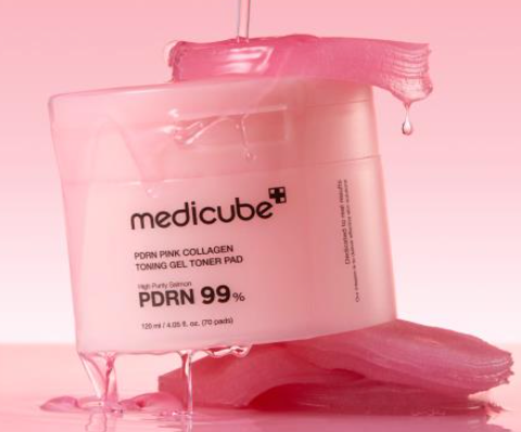 [Medicube] PDRN PINK COLLAGEN TONING GEL TONER PAD 70ea